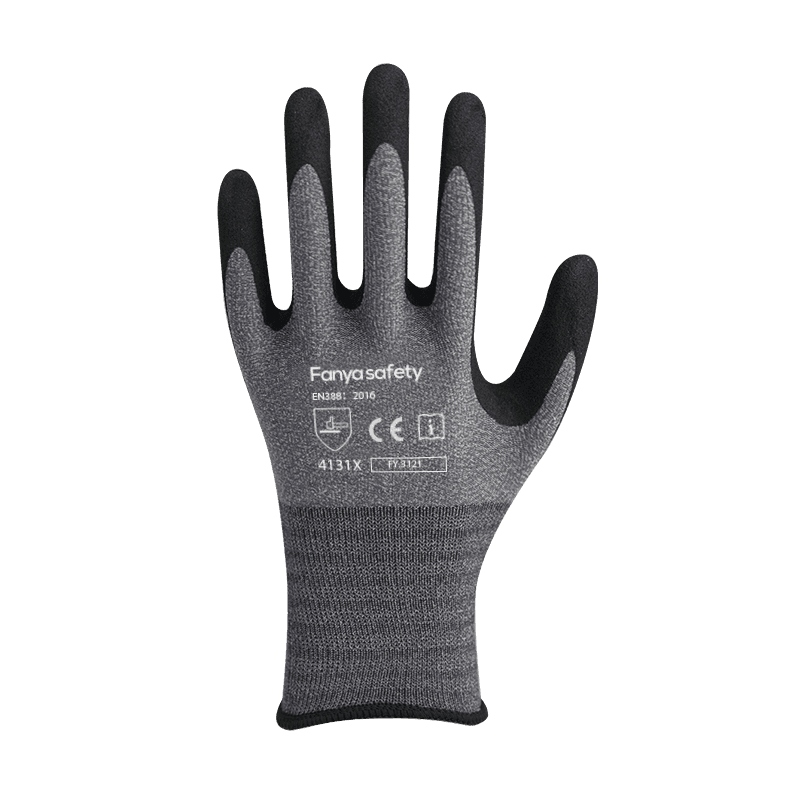 15G-Nylon/Spandex-Futter mit sandfarbener Nitrilbeschichtung