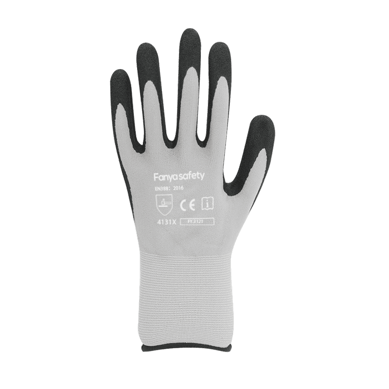 15G-Nylon/Spandex-Futter mit sandfarbener Nitrilbeschichtung