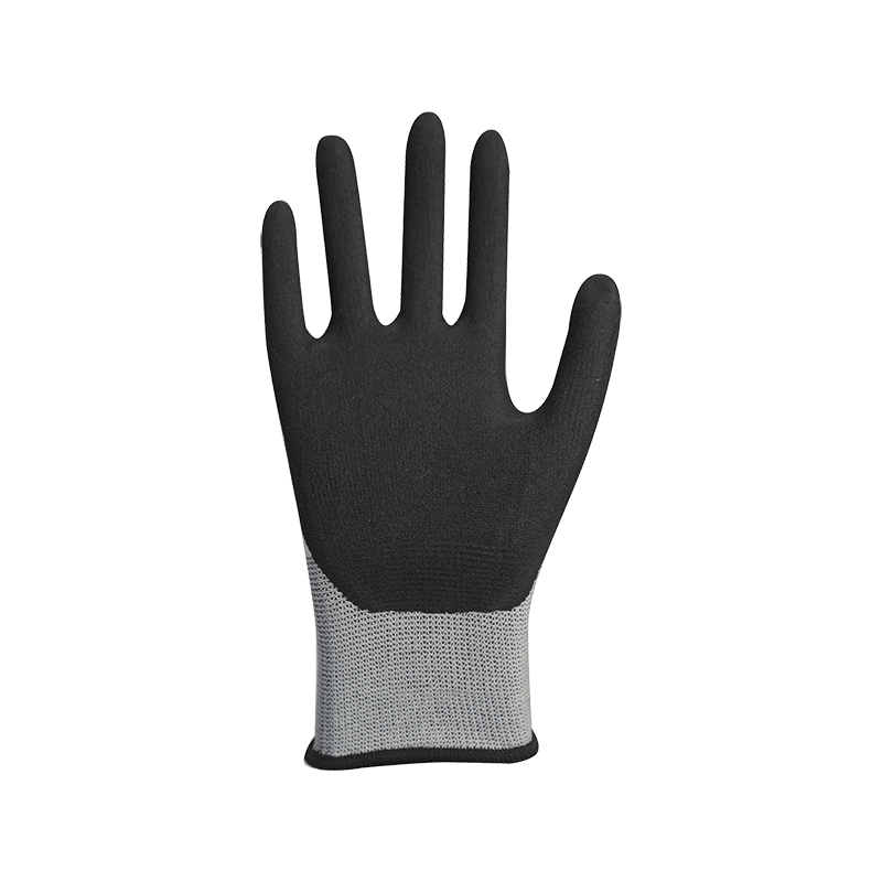 15G-Nylon/Spandex-Futter mit sandfarbener Nitrilbeschichtung